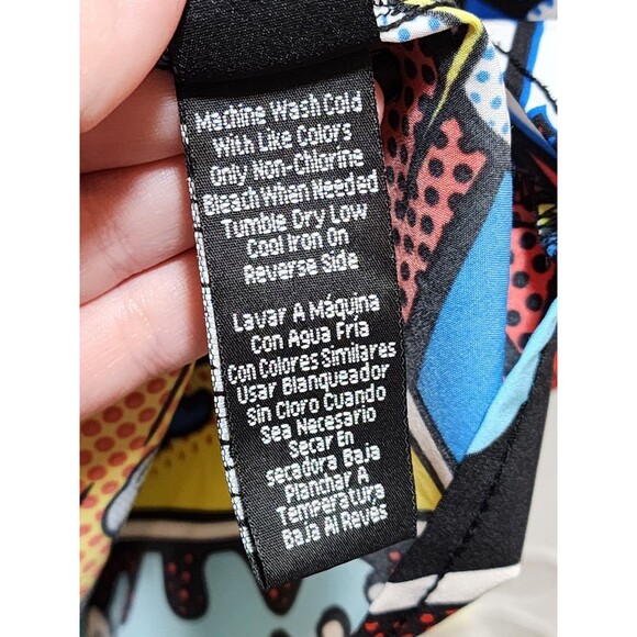 Oh Snap! Mens Medium Multcolor Button Shirt Pop Art Cartoon Retro Comic Graphic - Picture 11 of 15